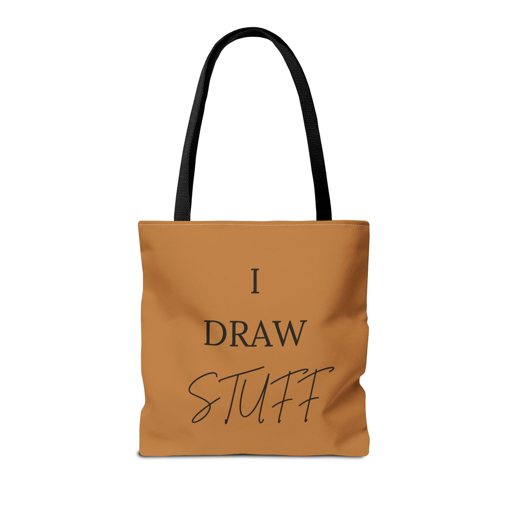 Canvas Tote Bag — 'I DRAW STUFF' Artist Statement Tote