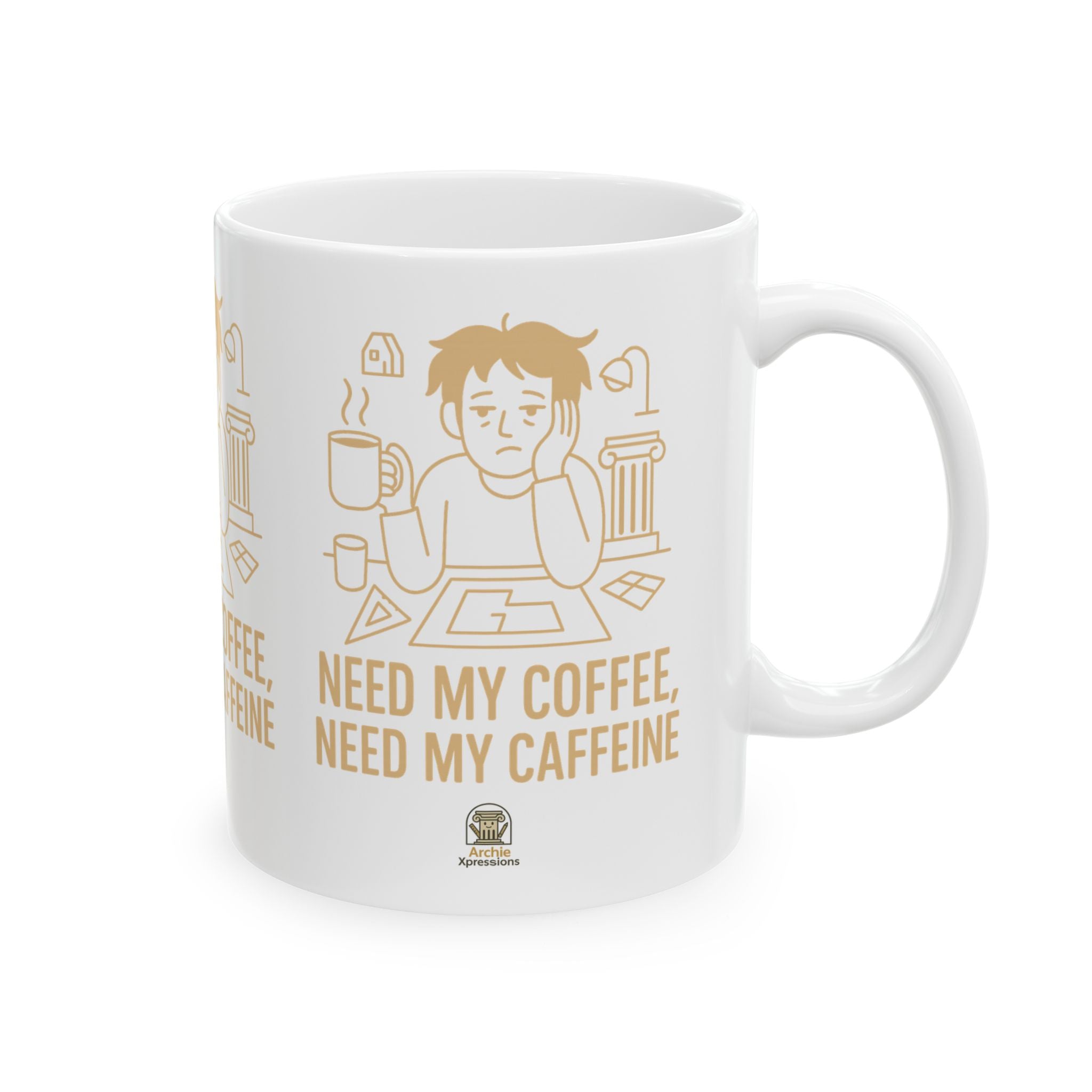 Coffee Mug for Architects and Designers - Draft Sleep Repeat - 11oz, 15oz Ceramic Mug