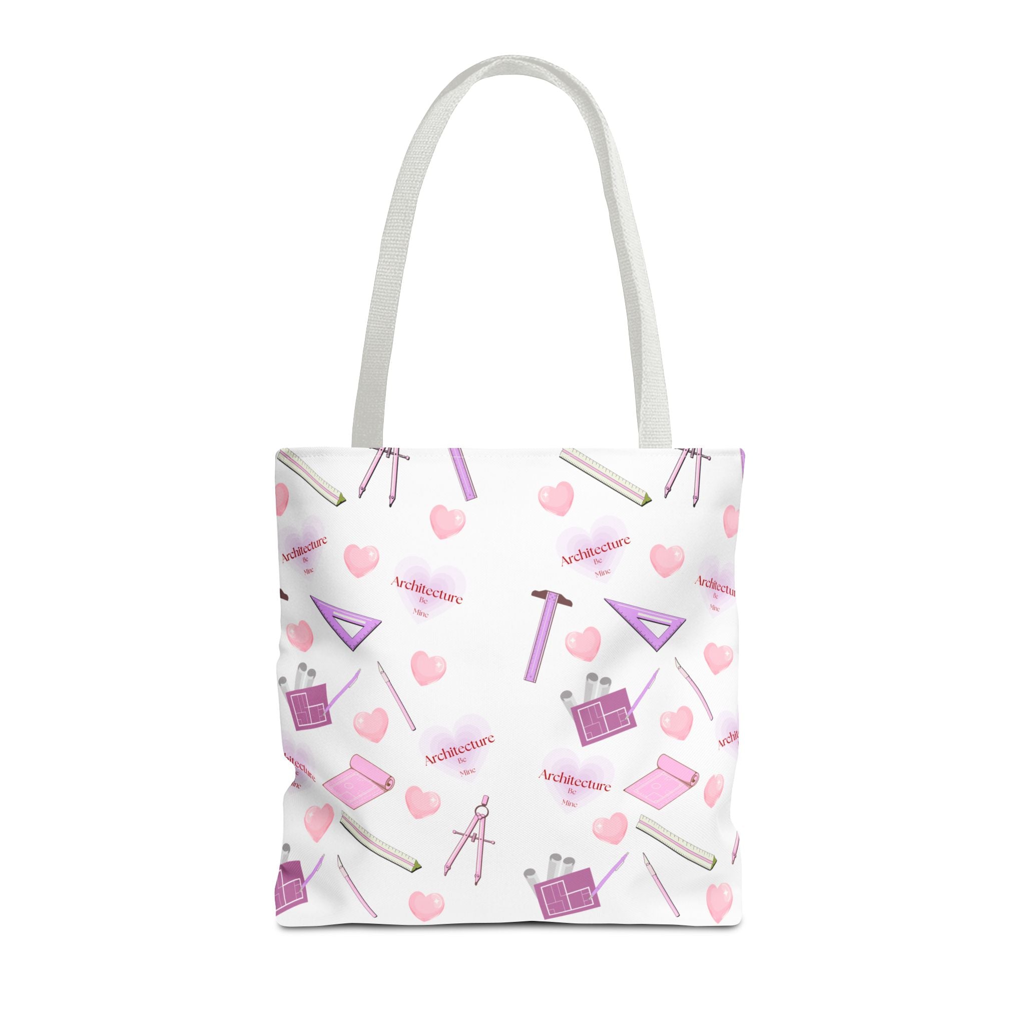 Architecture Valentine White Tote Bag — Cute Gift for Architecture & Interior Design Students