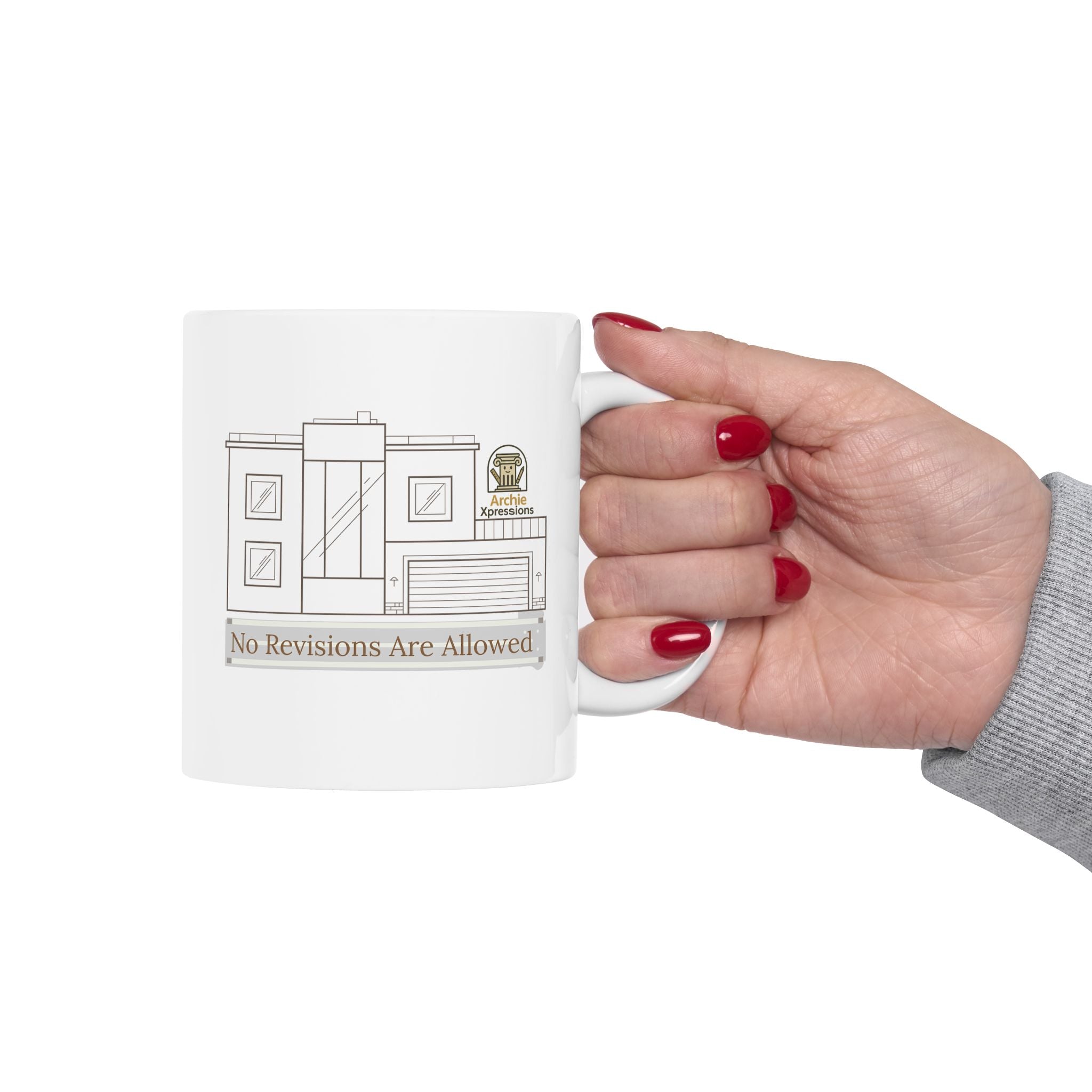 "No Revisions Are Allowed” – Architecture Humor Coffee Mug | Archiexpressions
