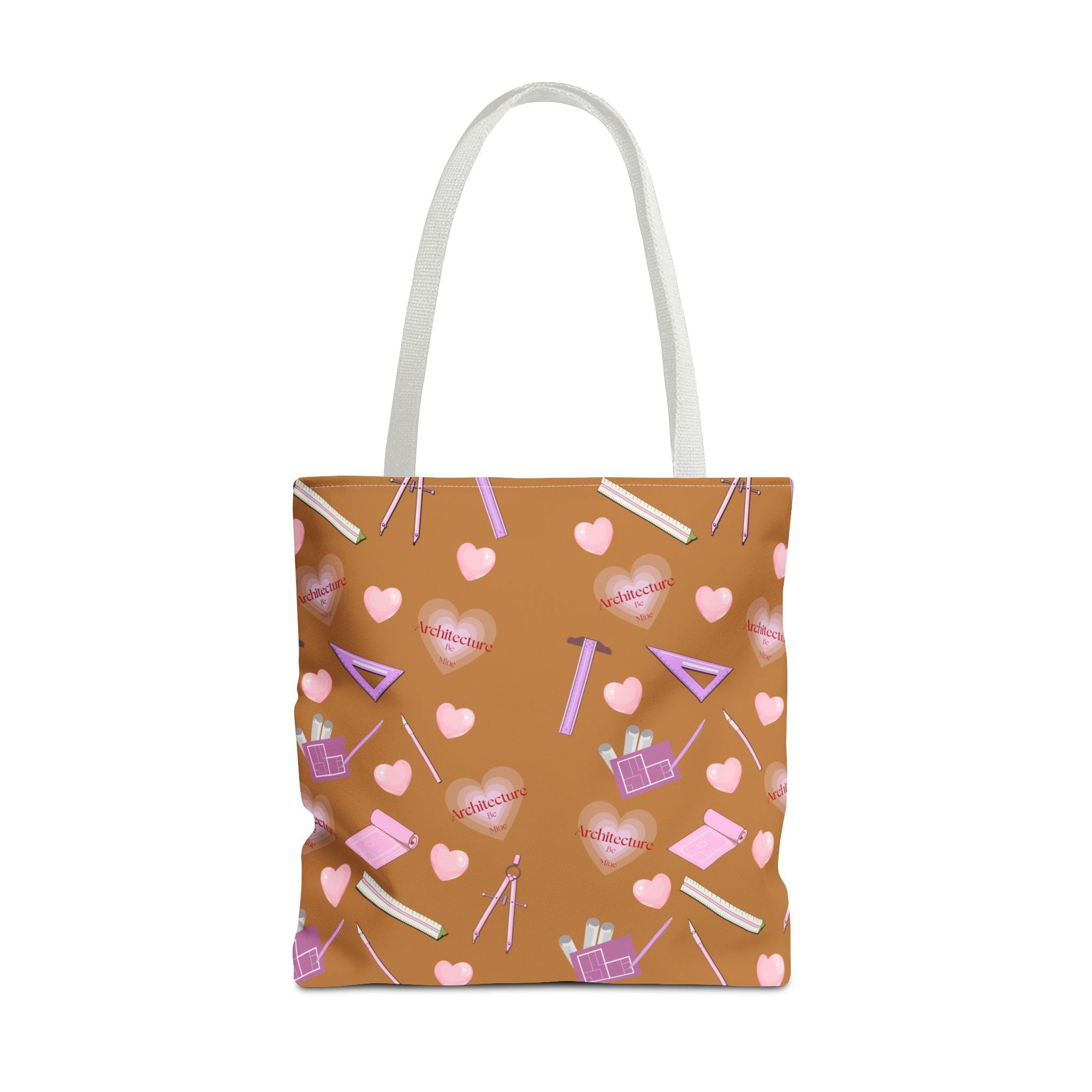 Copy of Architecture Valentine Light Brown Tote Bag — Cute Gift for Architecture & Interior Design Students