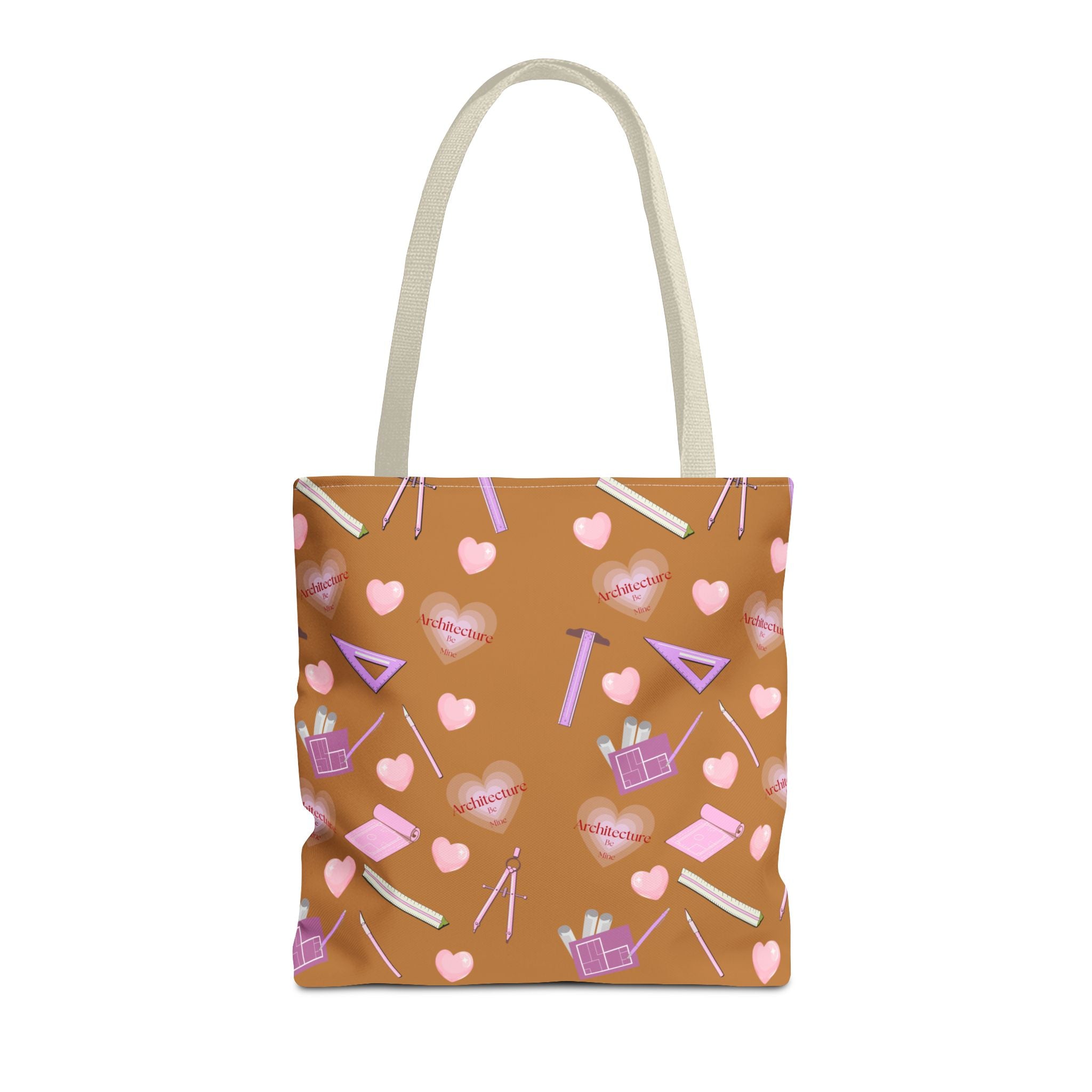 Copy of Architecture Valentine Light Brown Tote Bag — Cute Gift for Architecture & Interior Design Students