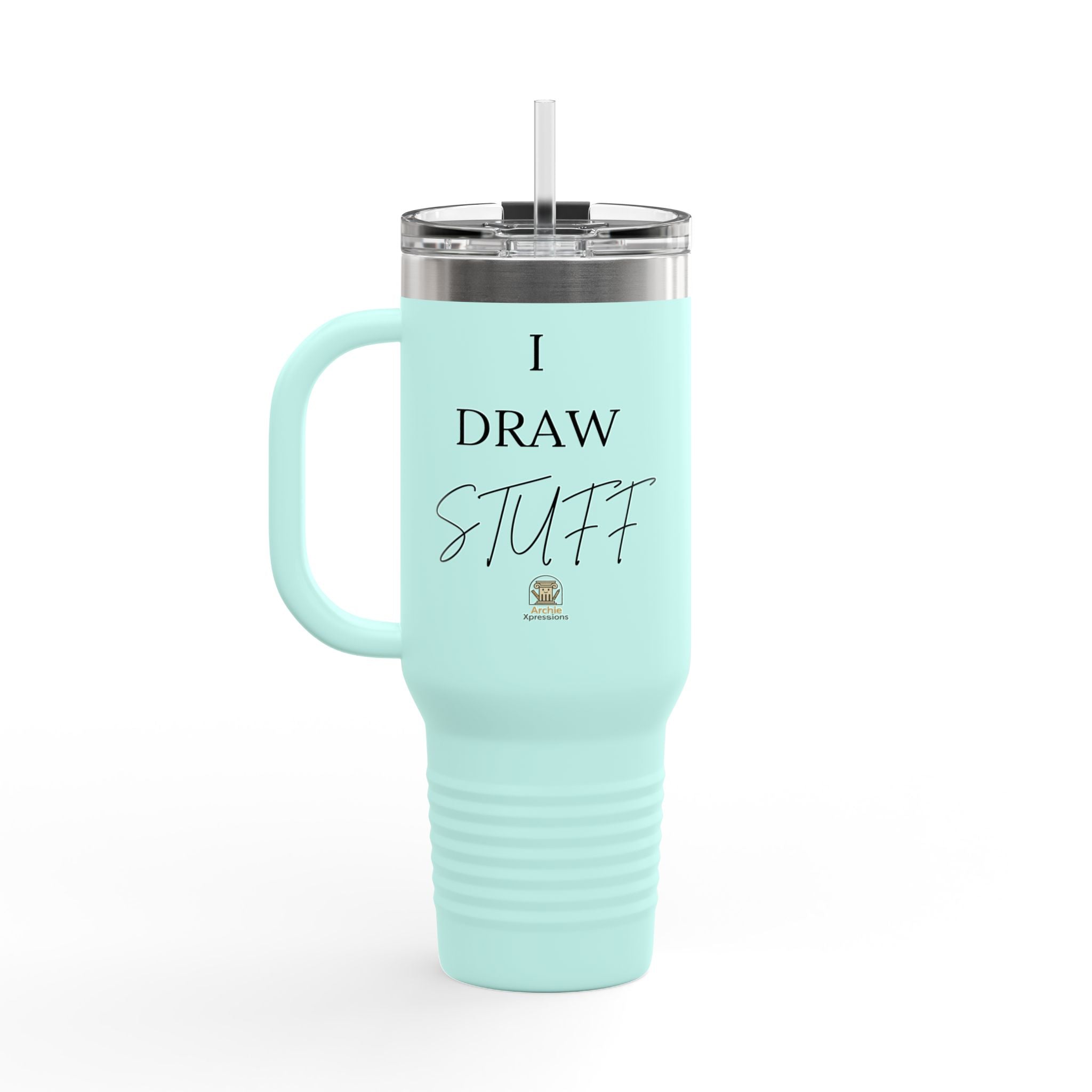 40oz Insulated Travel Tumbler - Architect/Interior Designer Tumbler - 'I Draw Stuff'