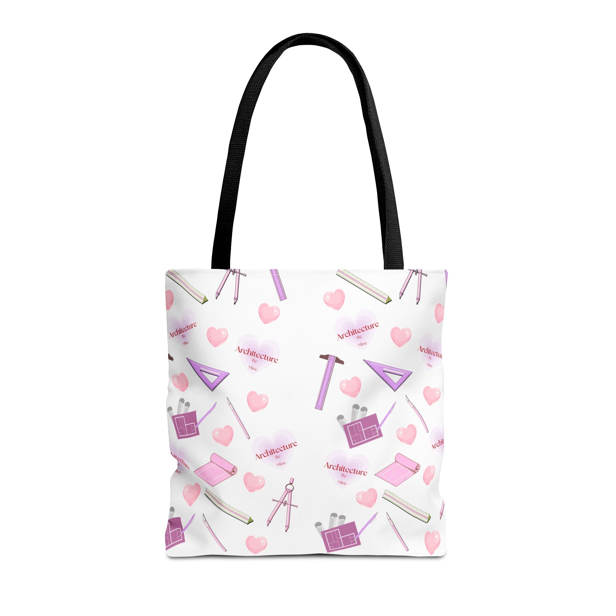 Architecture Valentine White Tote Bag — Cute Gift for Architecture & Interior Design Students