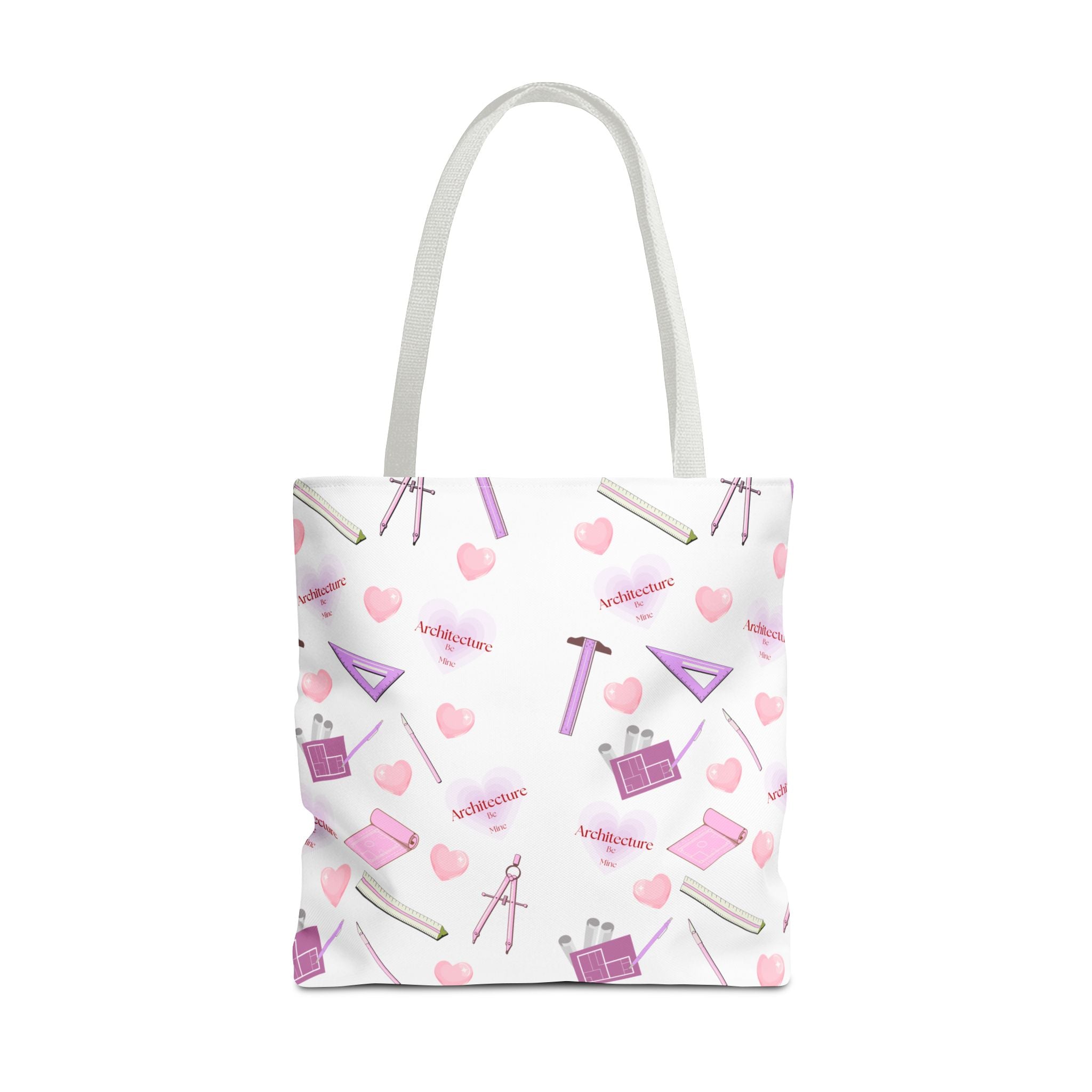 Architecture Valentine White Tote Bag — Cute Gift for Architecture & Interior Design Students
