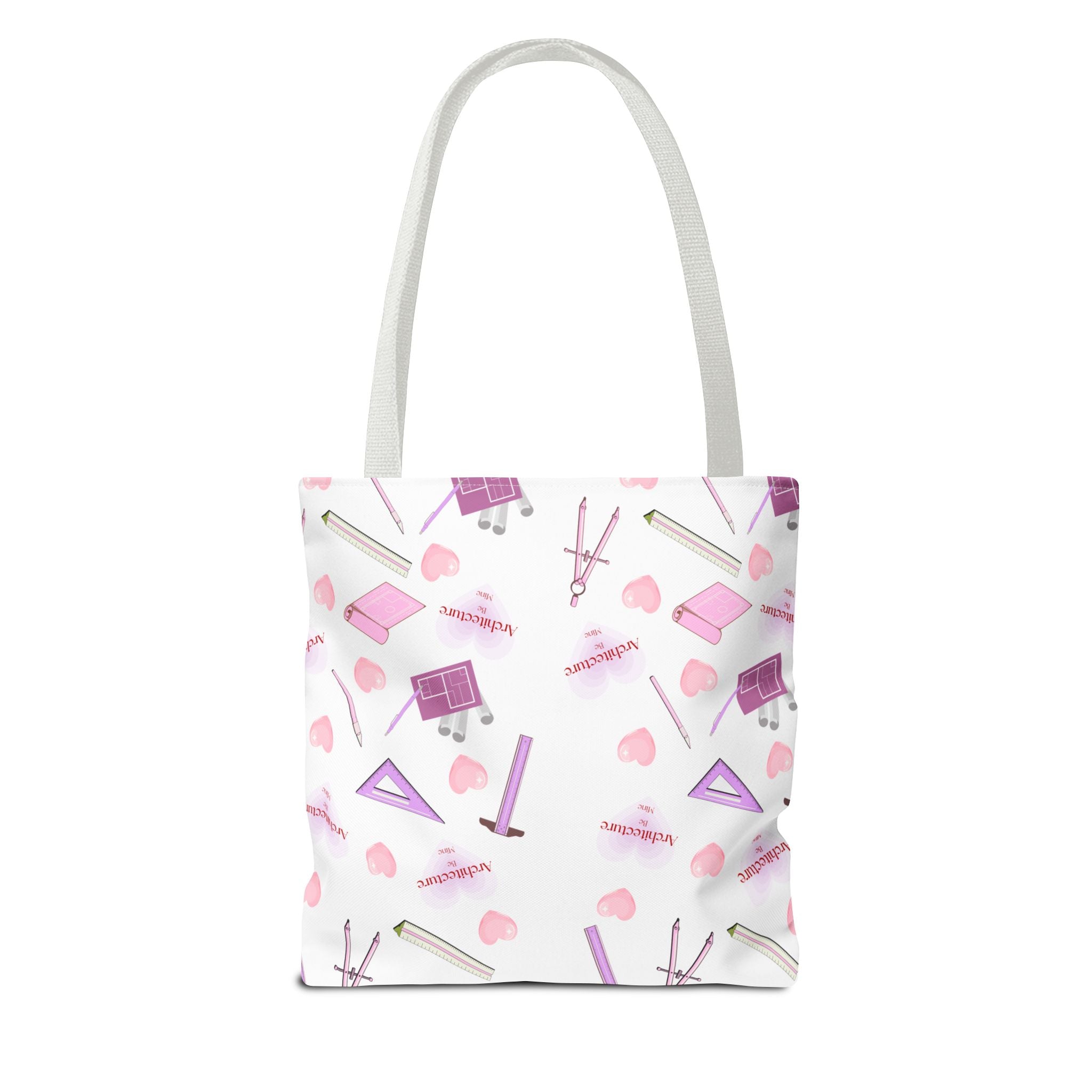 Architecture Valentine White Tote Bag — Cute Gift for Architecture & Interior Design Students
