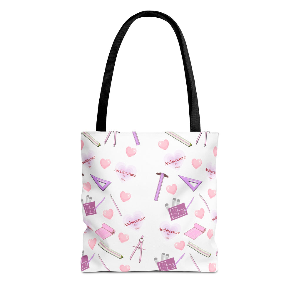 Architecture Valentine White Tote Bag — Cute Gift for Architecture & Interior Design Students