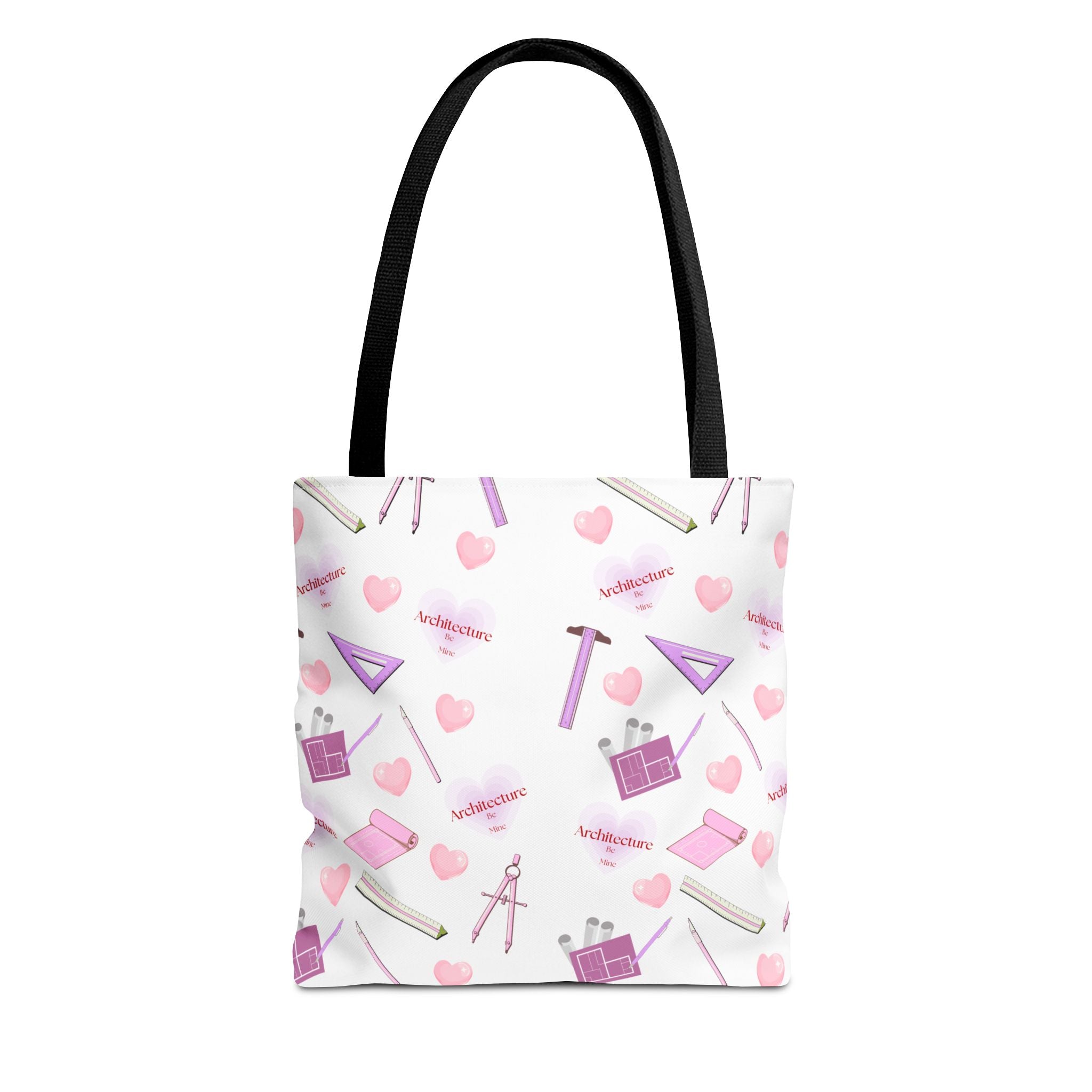 Architecture Valentine White Tote Bag — Cute Gift for Architecture & Interior Design Students