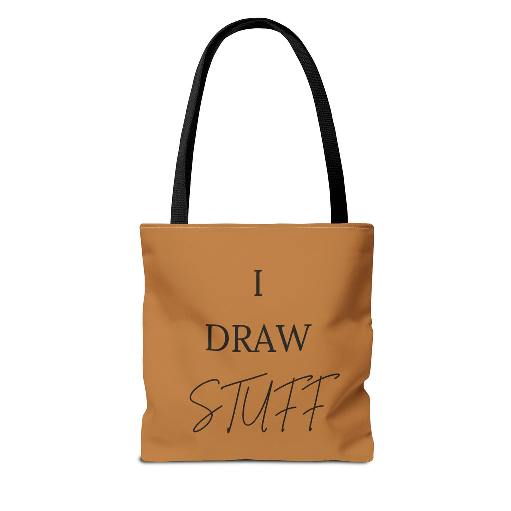 Canvas Tote Bag — 'I DRAW STUFF' Artist Statement Tote