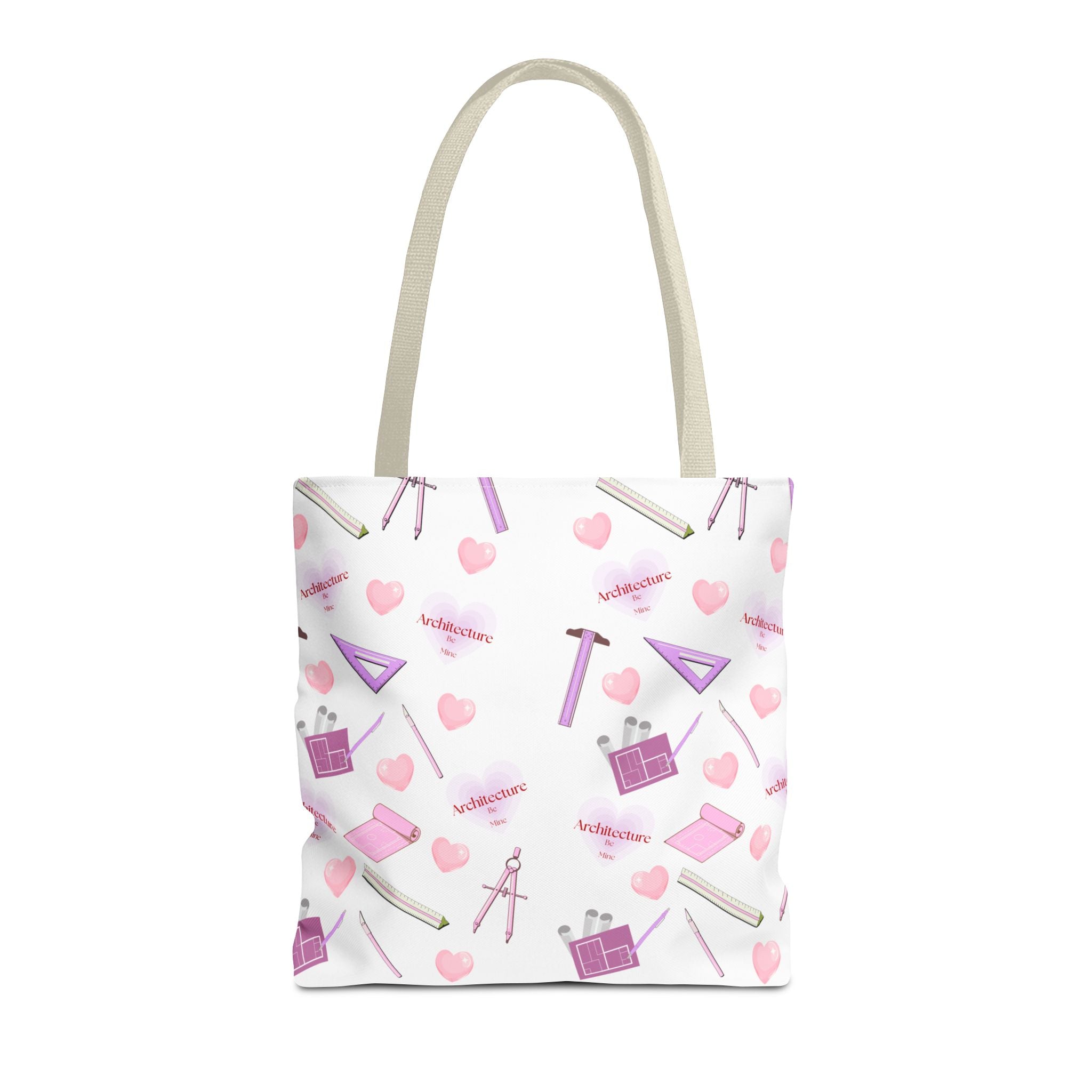 Architecture Valentine White Tote Bag — Cute Gift for Architecture & Interior Design Students