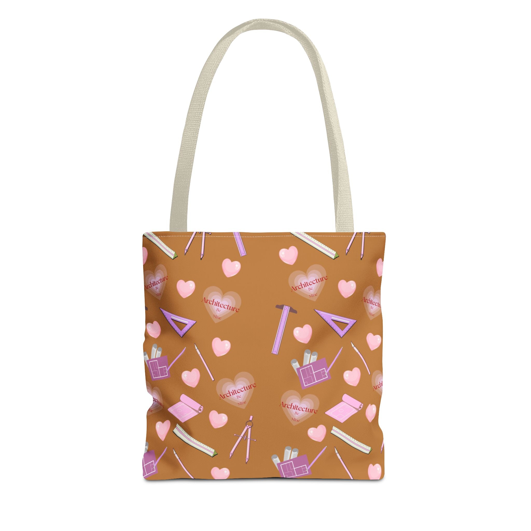 Copy of Architecture Valentine Light Brown Tote Bag — Cute Gift for Architecture & Interior Design Students