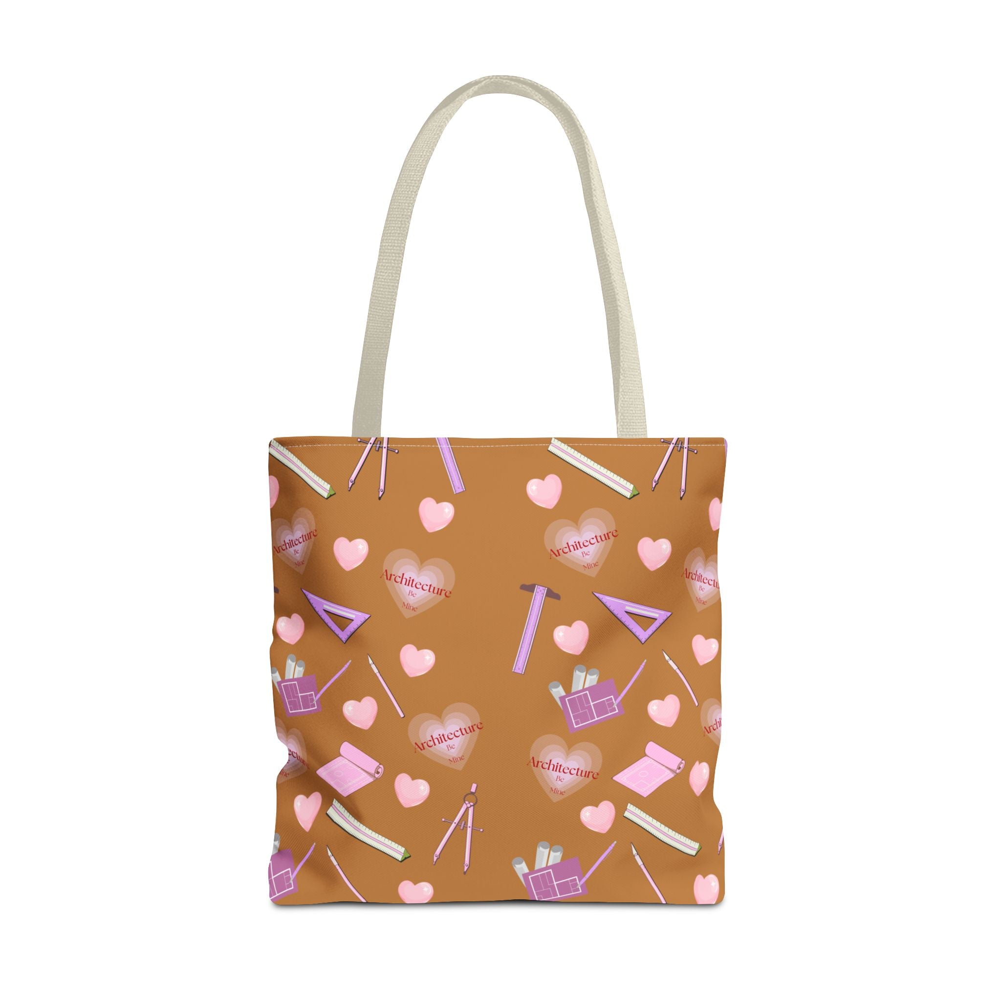 Copy of Architecture Valentine Light Brown Tote Bag — Cute Gift for Architecture & Interior Design Students