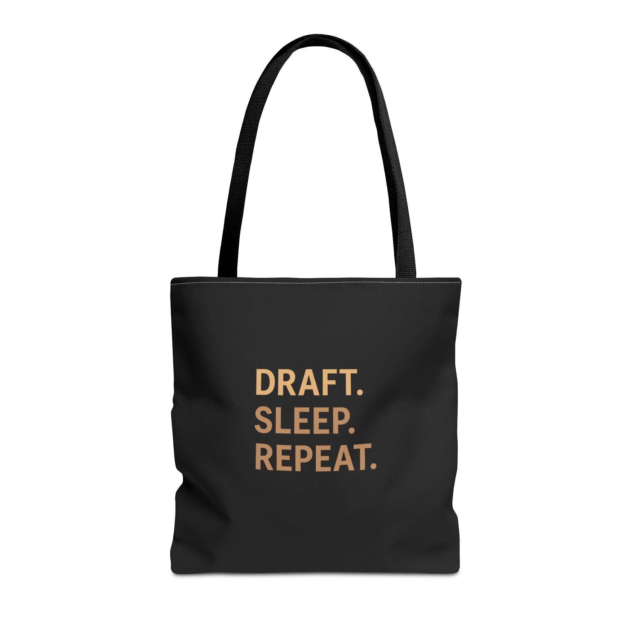 Draft. Sleep. Repeat. Tote Bag — Writer’s Quote Canvas Tote