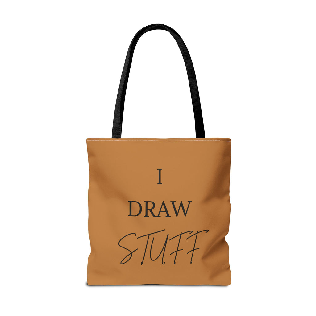 Canvas Tote Bag — 'I DRAW STUFF' Artist Statement Tote