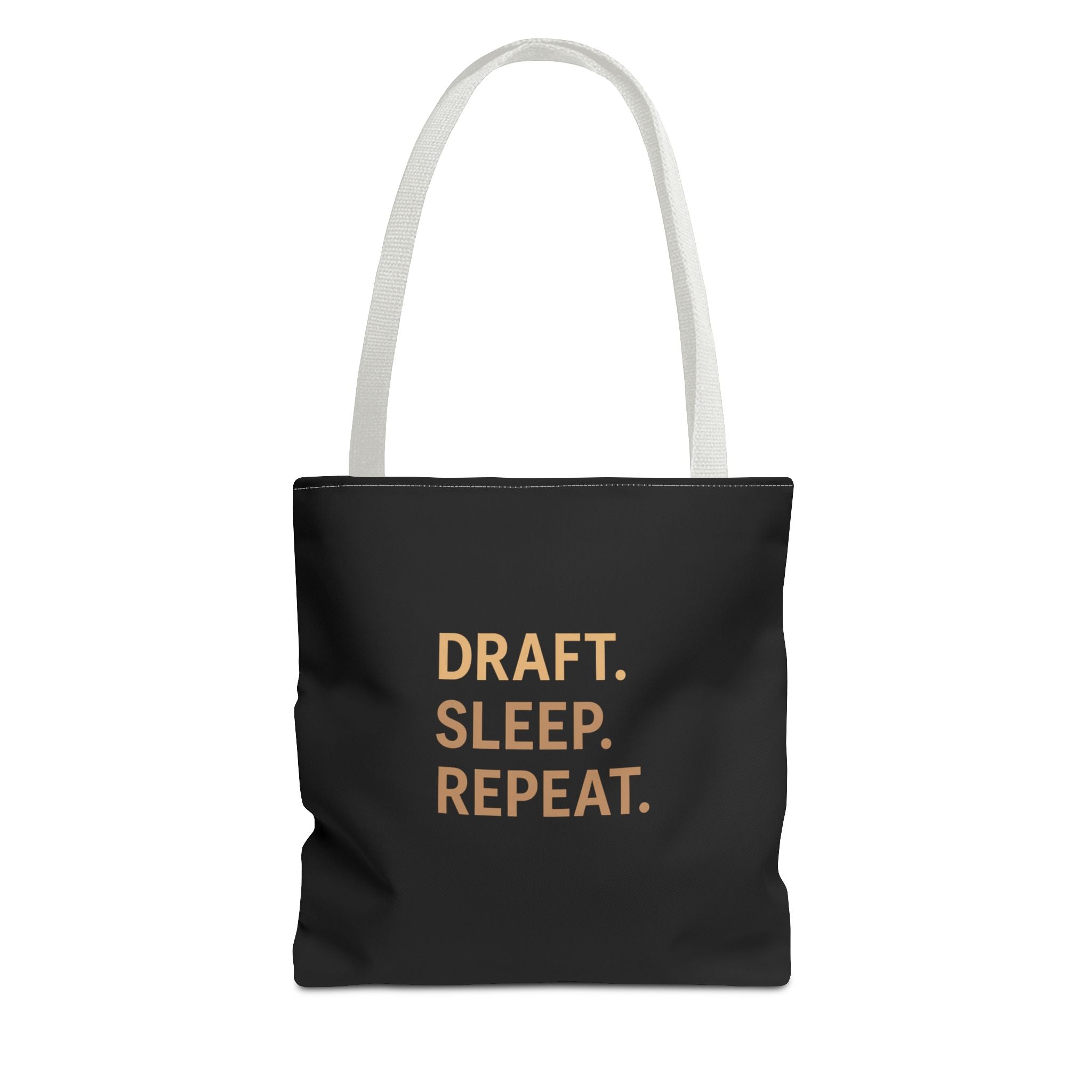 Draft. Sleep. Repeat. Tote Bag — Writer’s Quote Canvas Tote