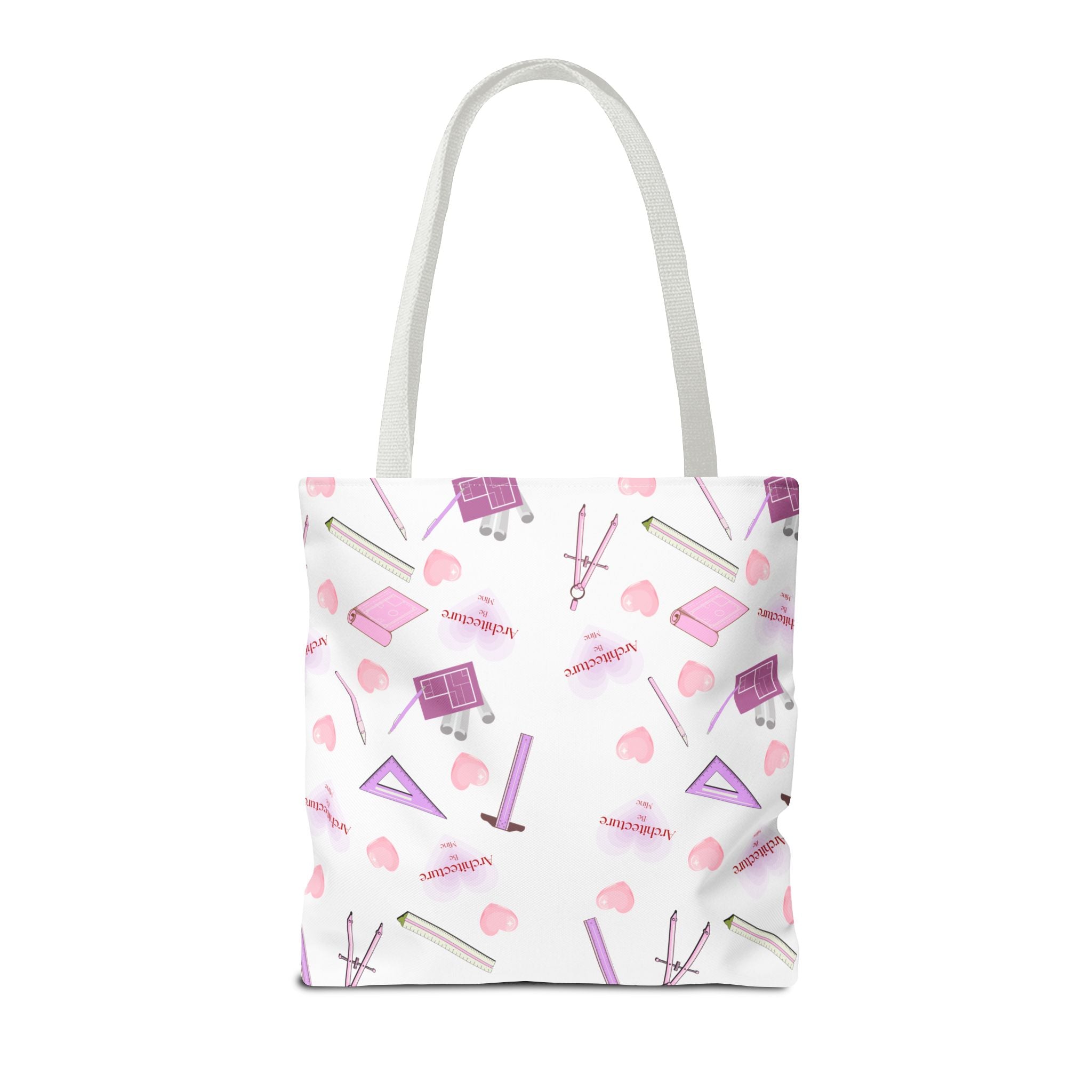 Architecture Valentine White Tote Bag — Cute Gift for Architecture & Interior Design Students