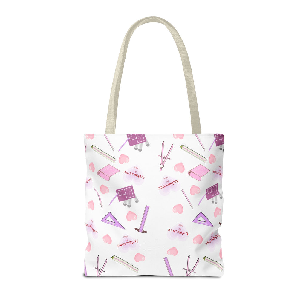 Architecture Valentine White Tote Bag — Cute Gift for Architecture & Interior Design Students