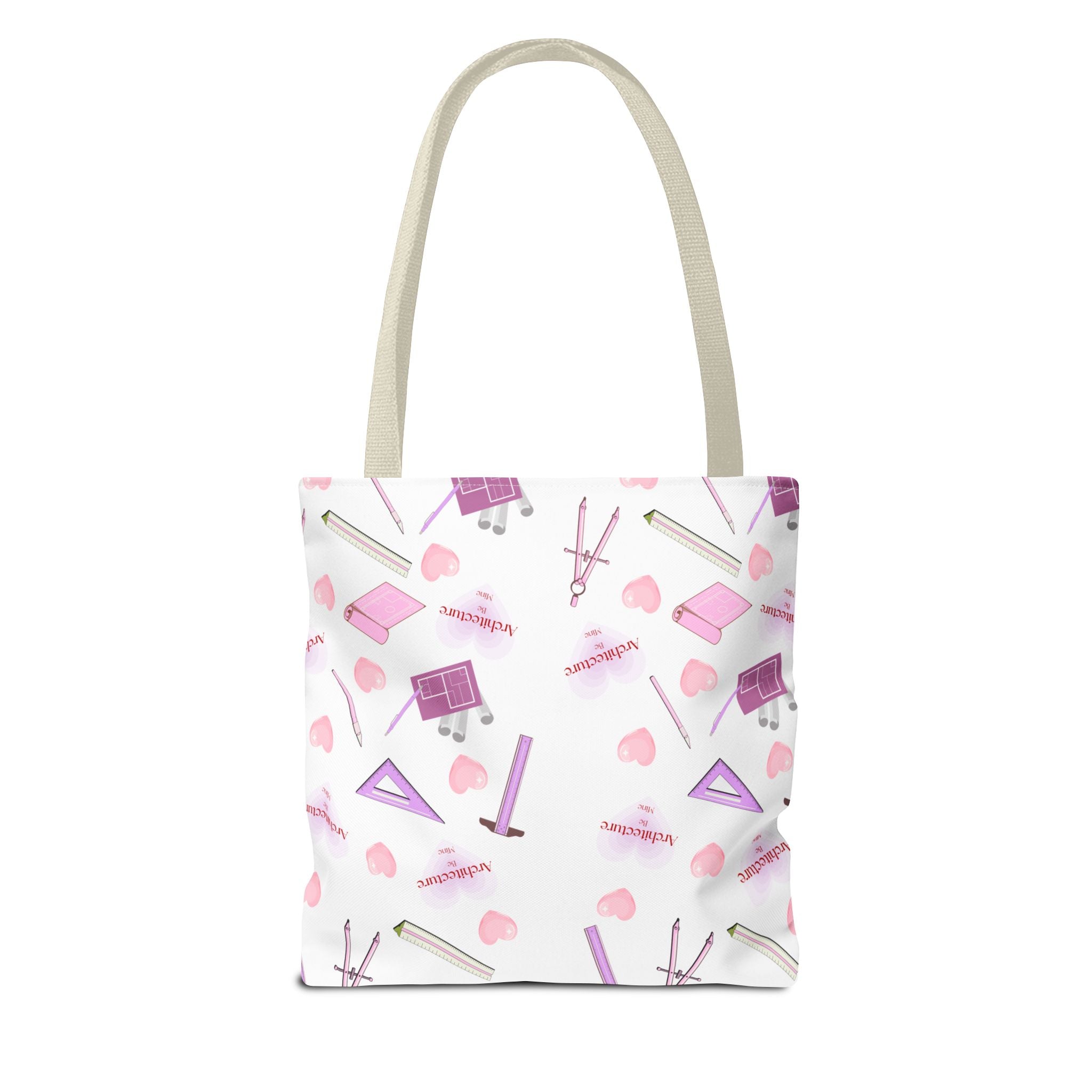 Architecture Valentine White Tote Bag — Cute Gift for Architecture & Interior Design Students