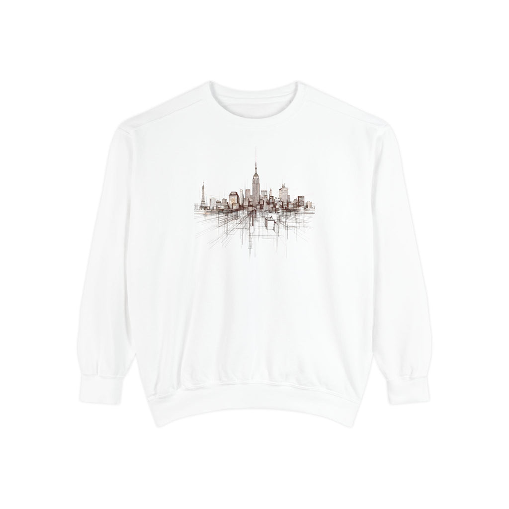 Architectural City Line Art Crewneck Sweatshirt