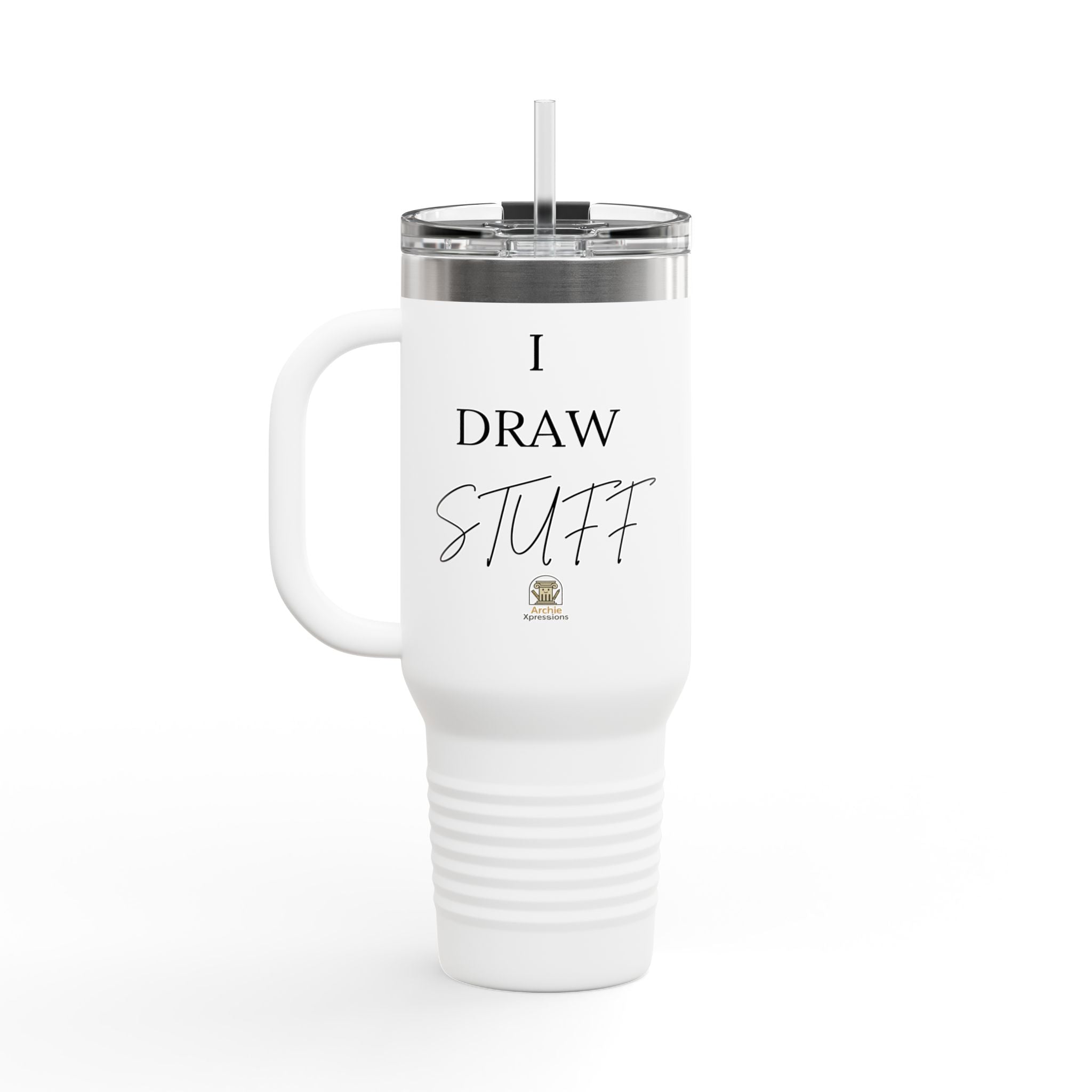 40oz Insulated Travel Tumbler - Architect/Interior Designer Tumbler - 'I Draw Stuff'