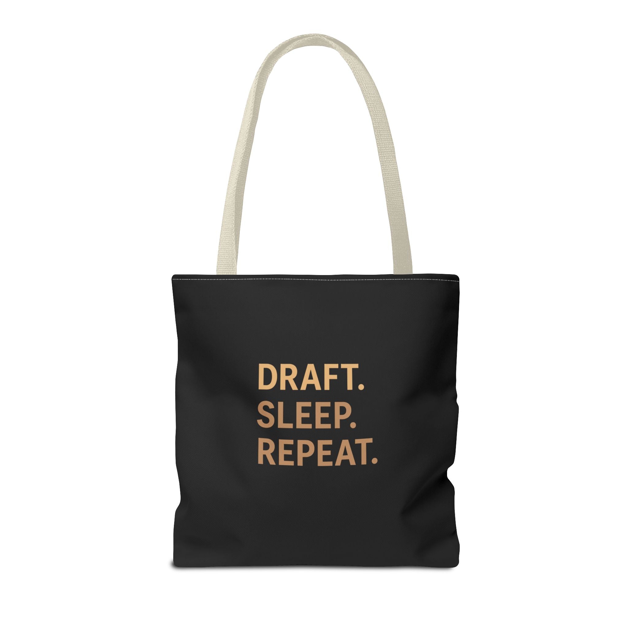Draft. Sleep. Repeat. Tote Bag — Writer’s Quote Canvas Tote