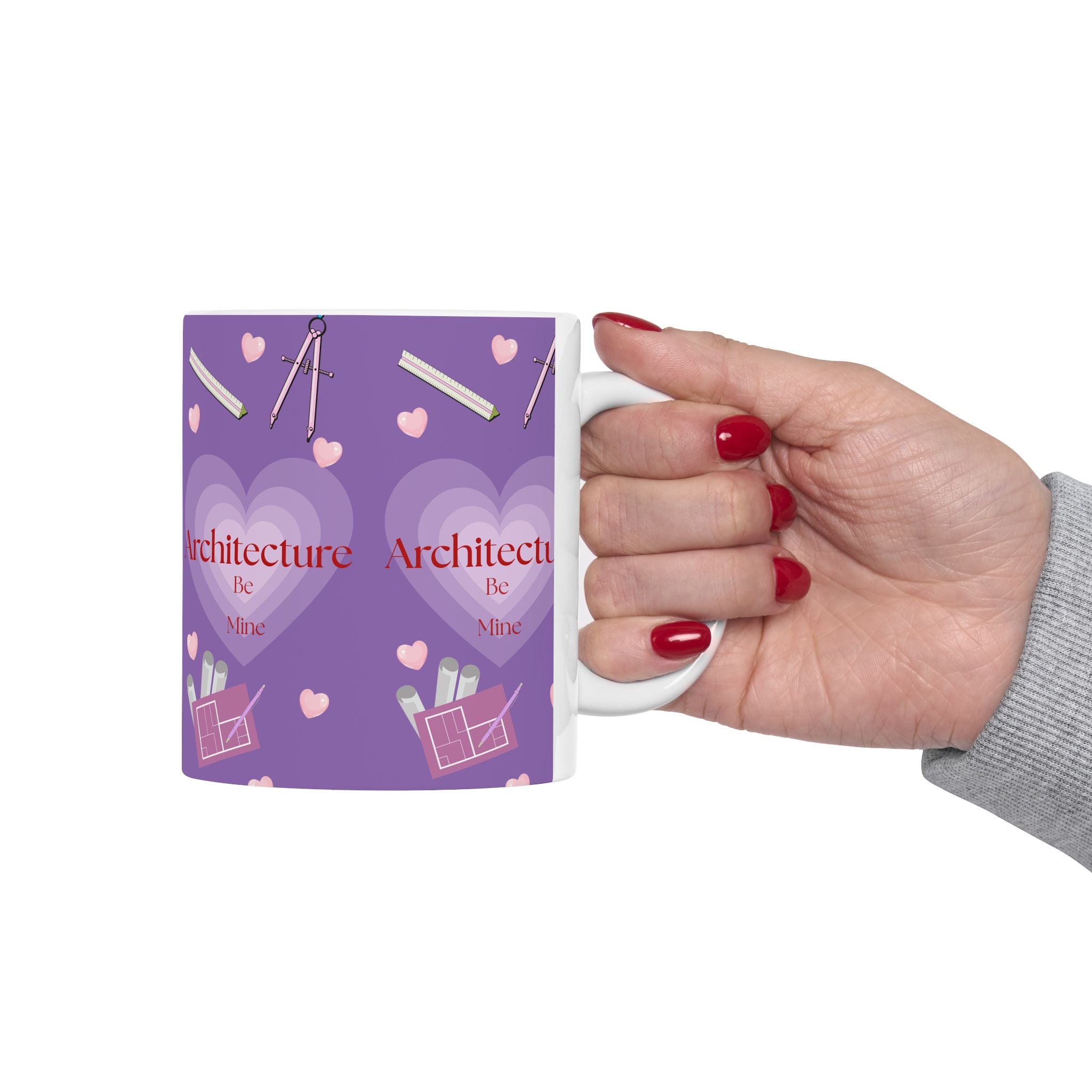 Architecture Valentine Purple Mug — Cute Gift for Architecture & Interior Design Students (11oz, 15oz)