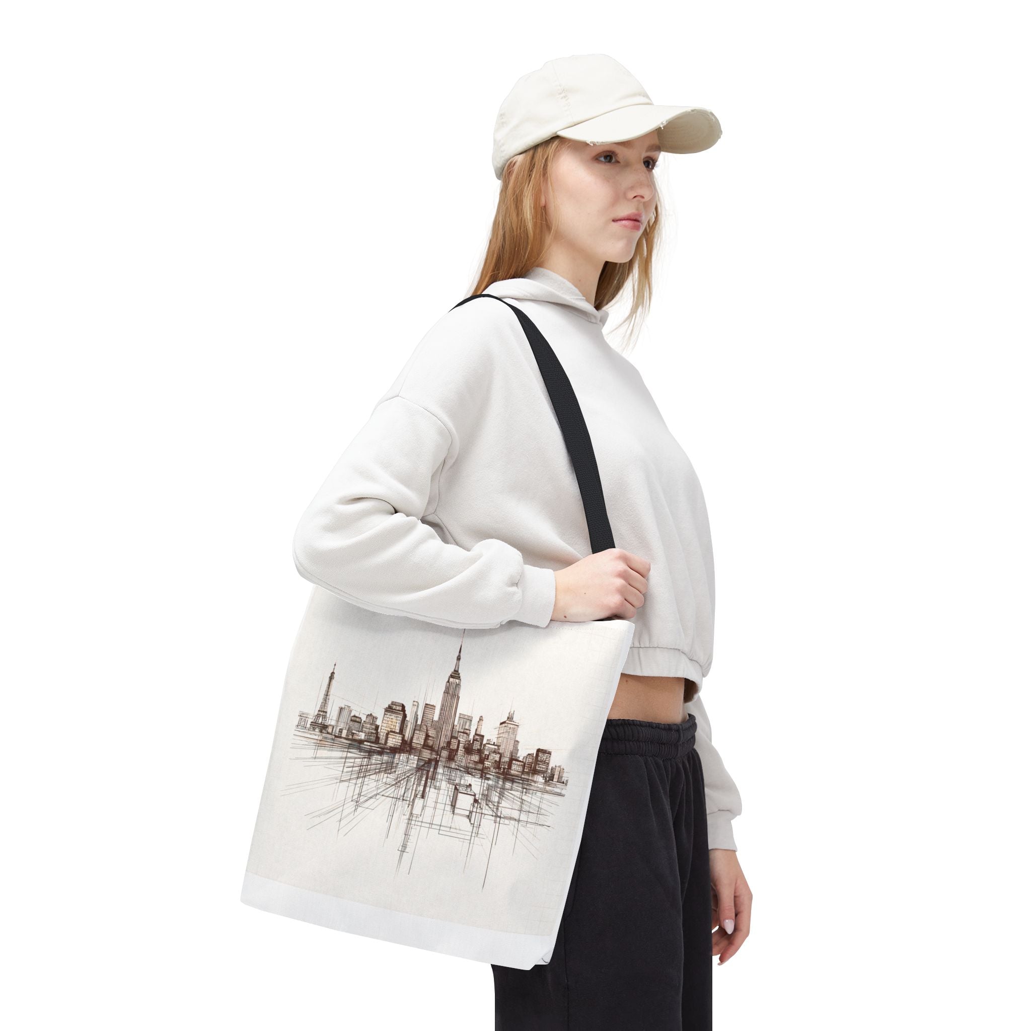 Architectural City Line Art Tote Bag