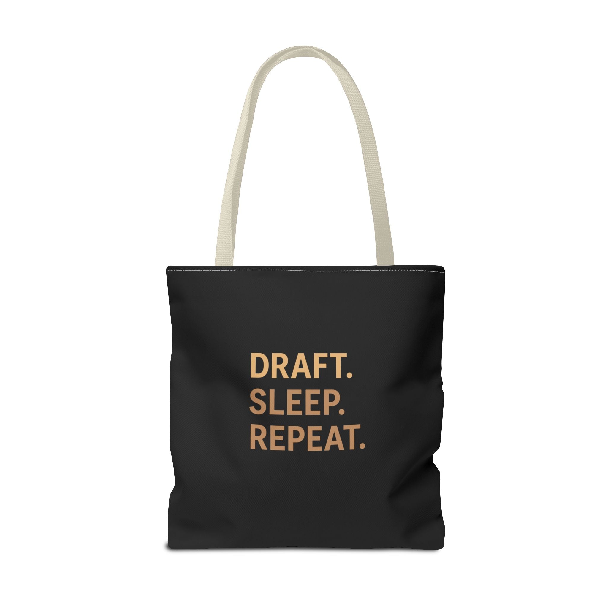 Draft. Sleep. Repeat. Tote Bag — Writer’s Quote Canvas Tote