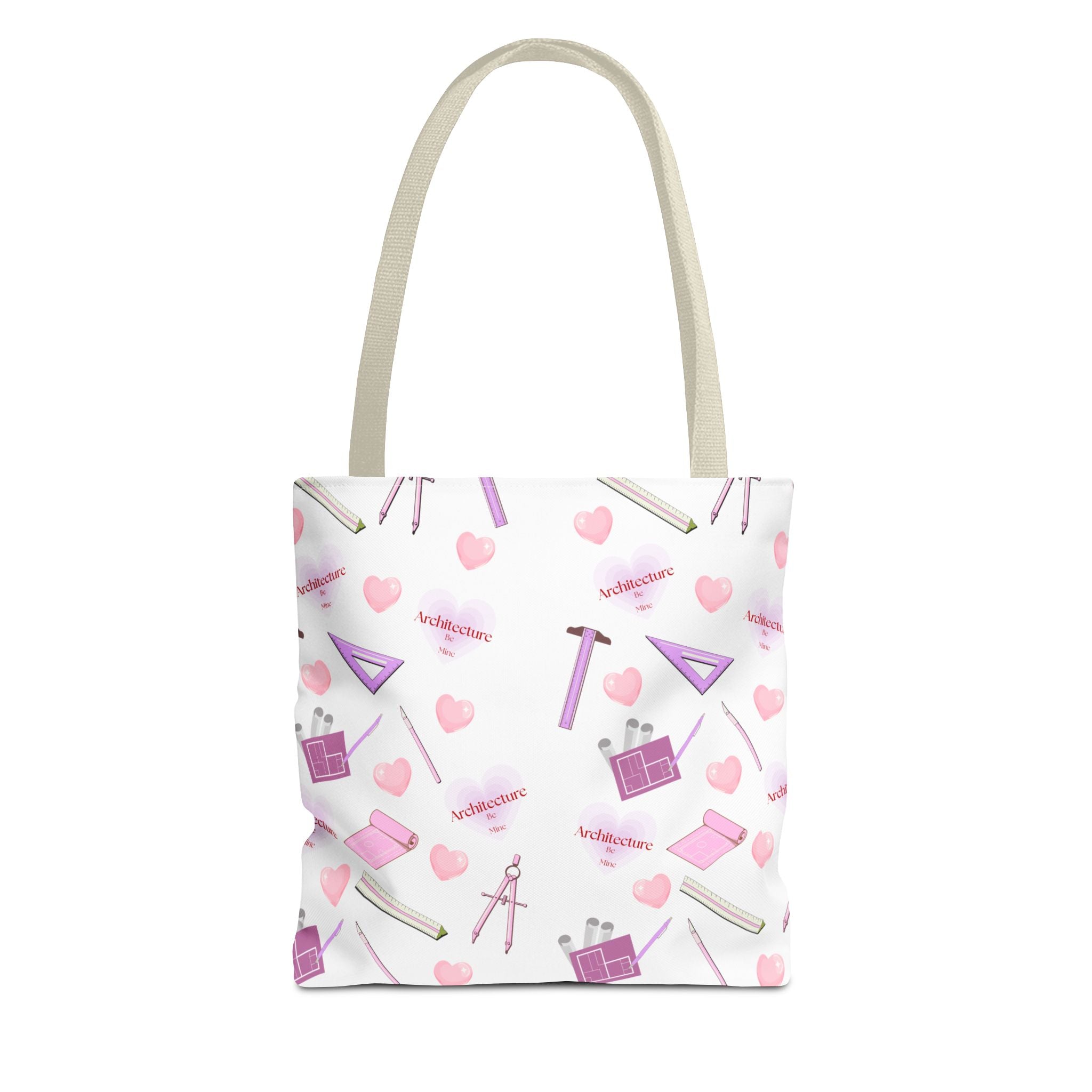 Architecture Valentine White Tote Bag — Cute Gift for Architecture & Interior Design Students