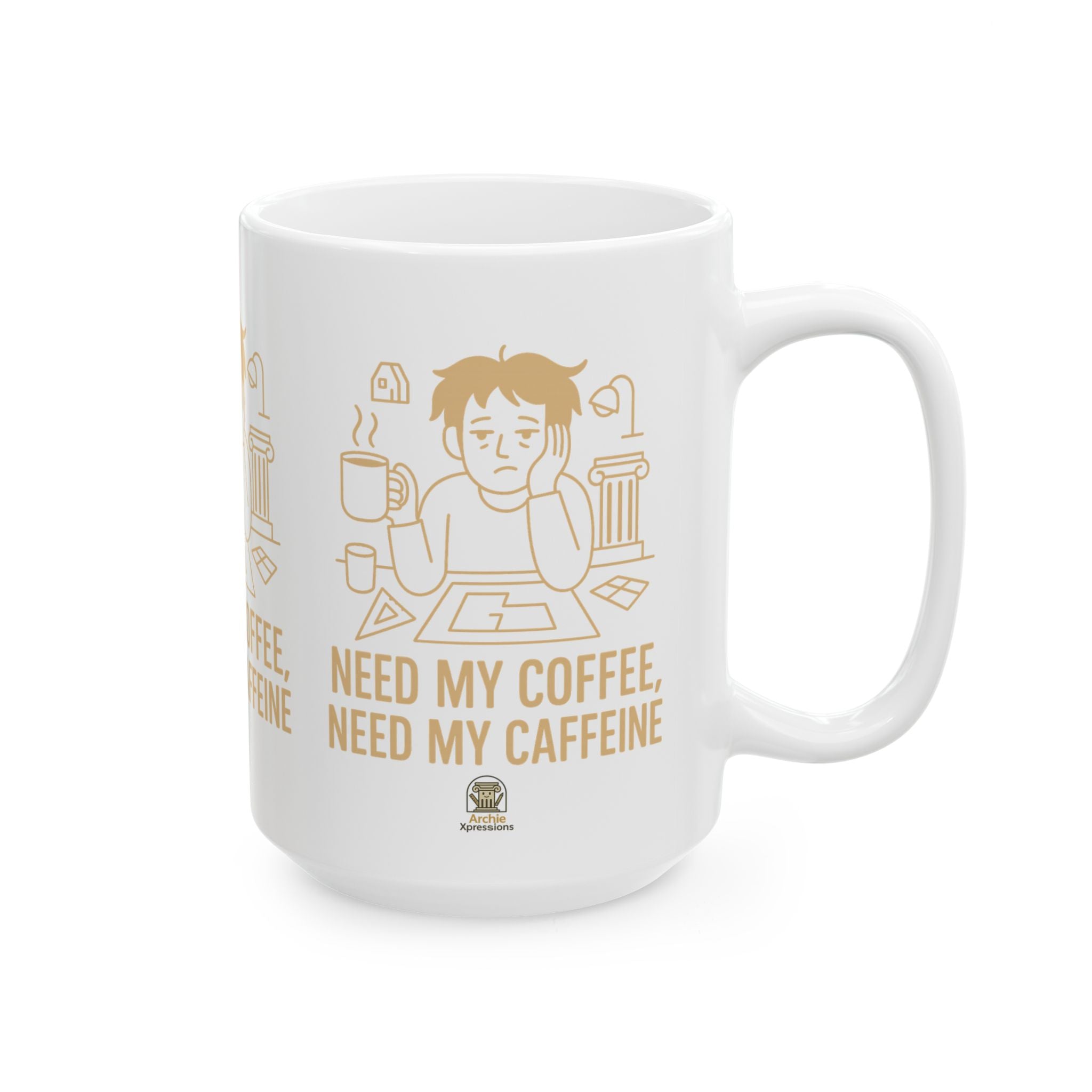 Coffee Mug for Architects and Designers - Draft Sleep Repeat - 11oz, 15oz Ceramic Mug