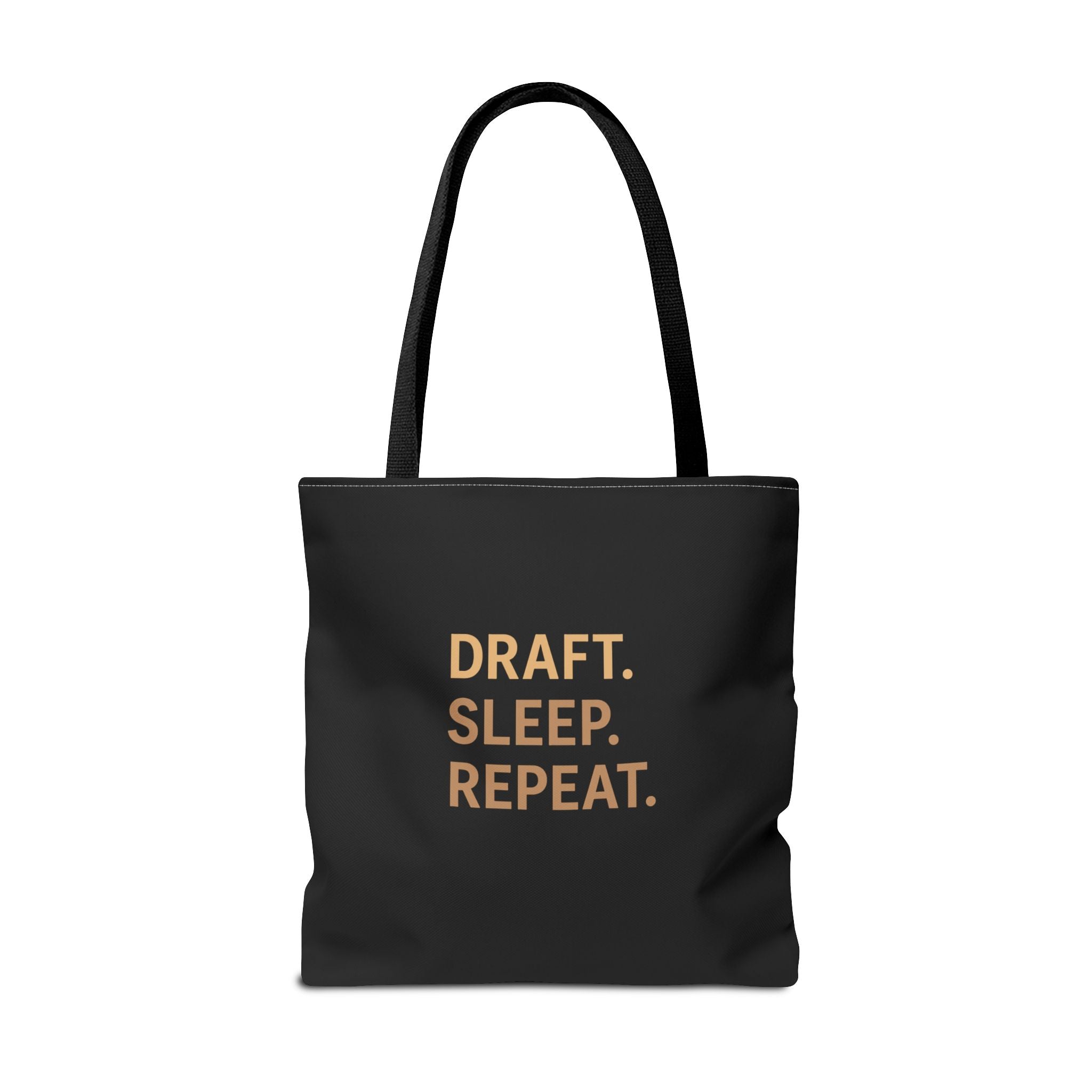 Draft. Sleep. Repeat. Tote Bag — Writer’s Quote Canvas Tote