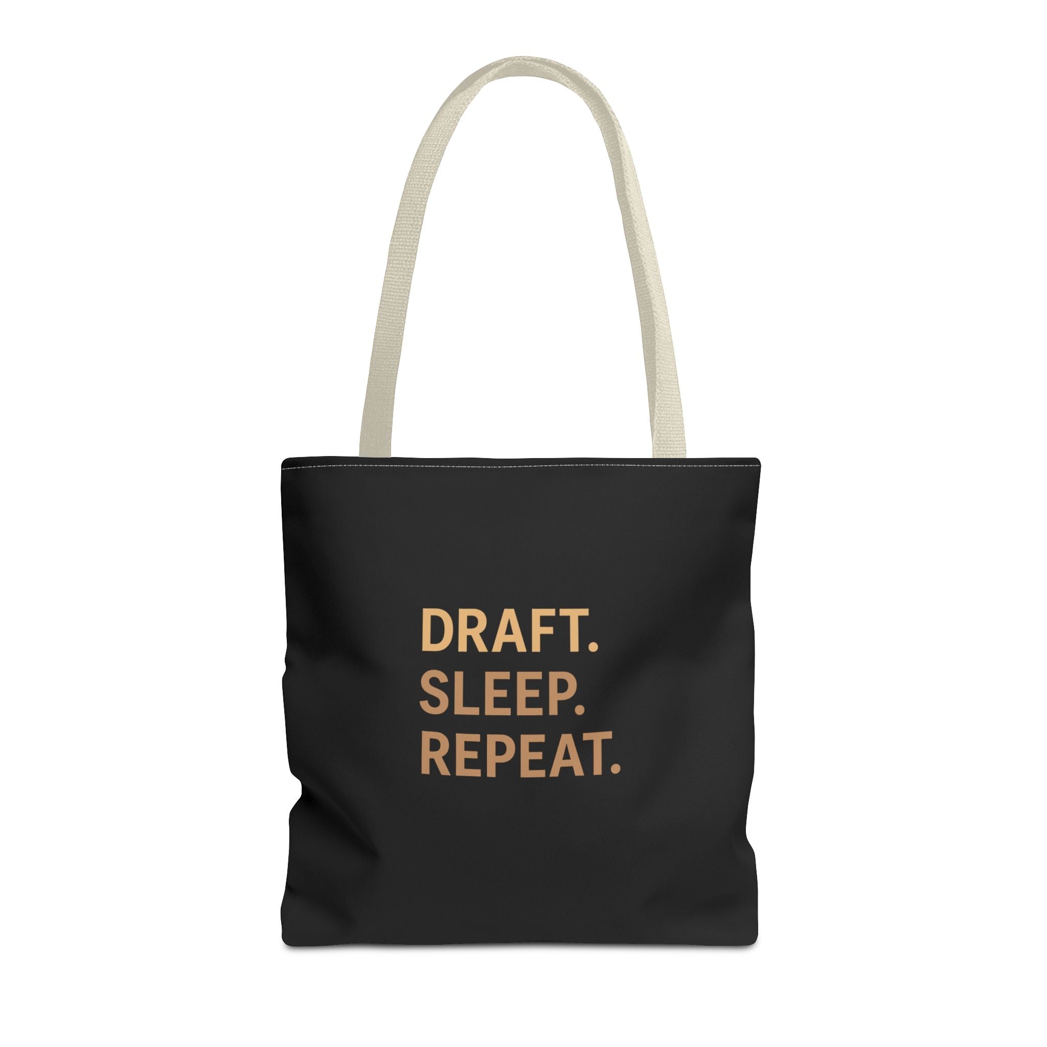 Draft. Sleep. Repeat. Tote Bag — Writer’s Quote Canvas Tote