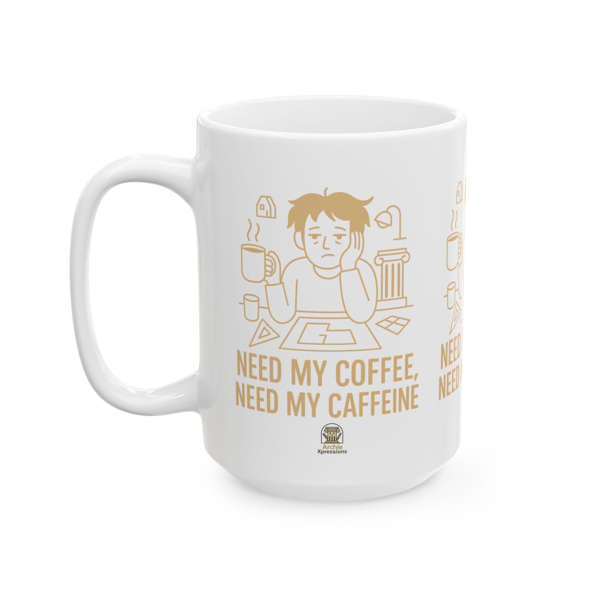 Coffee Mug for Architects and Designers - Draft Sleep Repeat - 11oz, 15oz Ceramic Mug