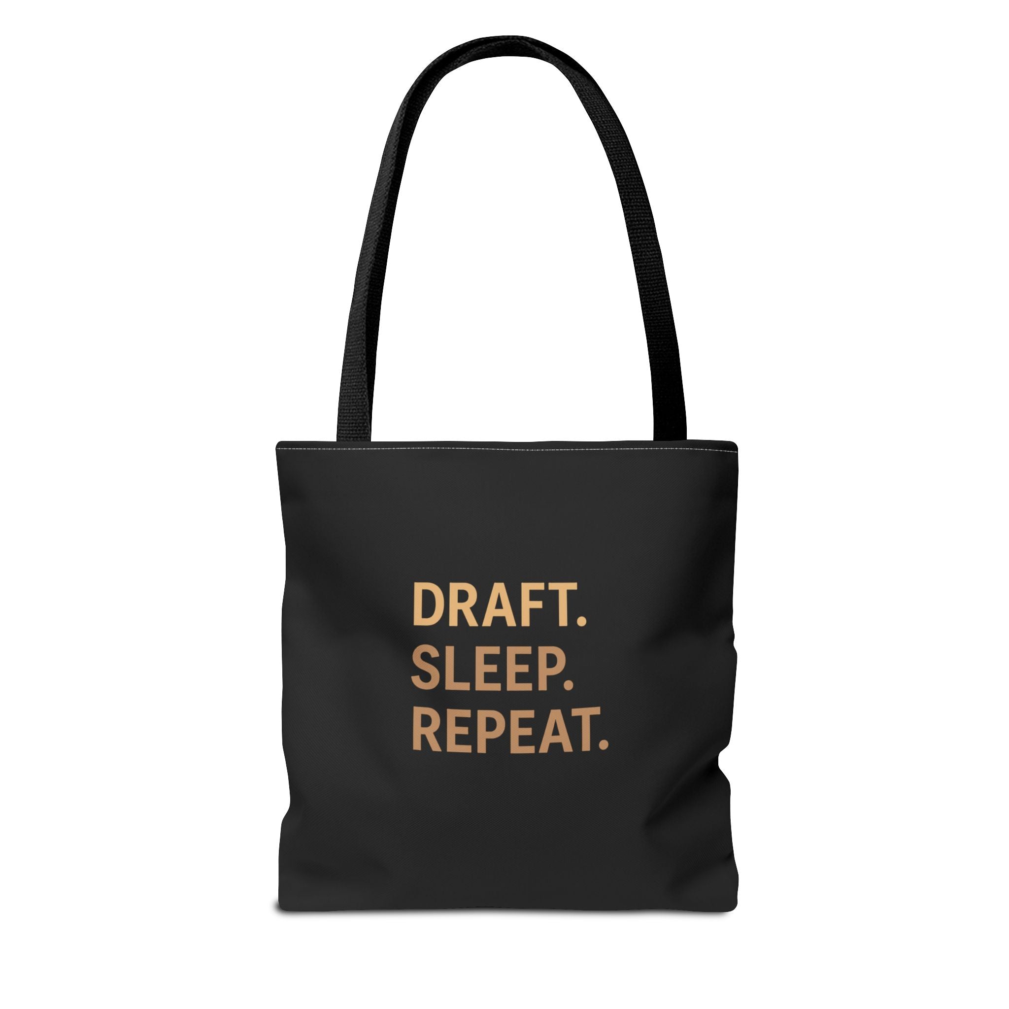 Draft. Sleep. Repeat. Tote Bag — Writer’s Quote Canvas Tote