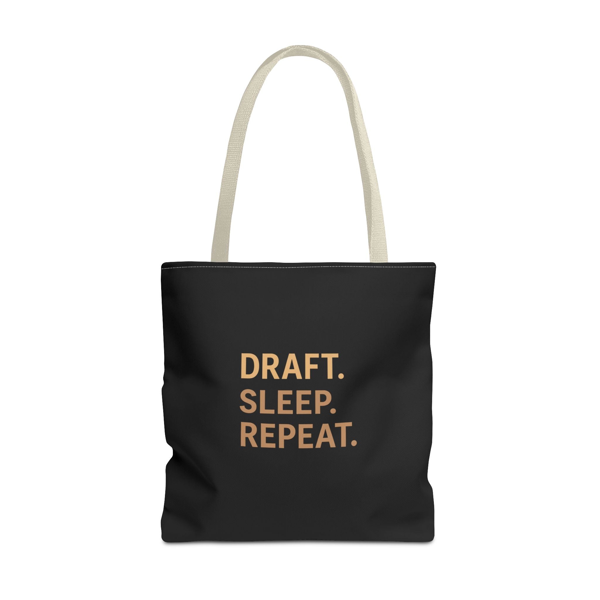 Draft. Sleep. Repeat. Tote Bag — Writer’s Quote Canvas Tote
