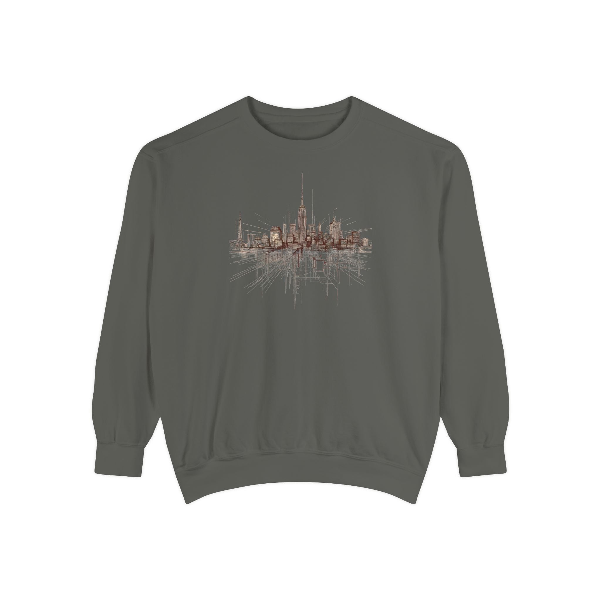Architectural City Line Art Crewneck Sweatshirt