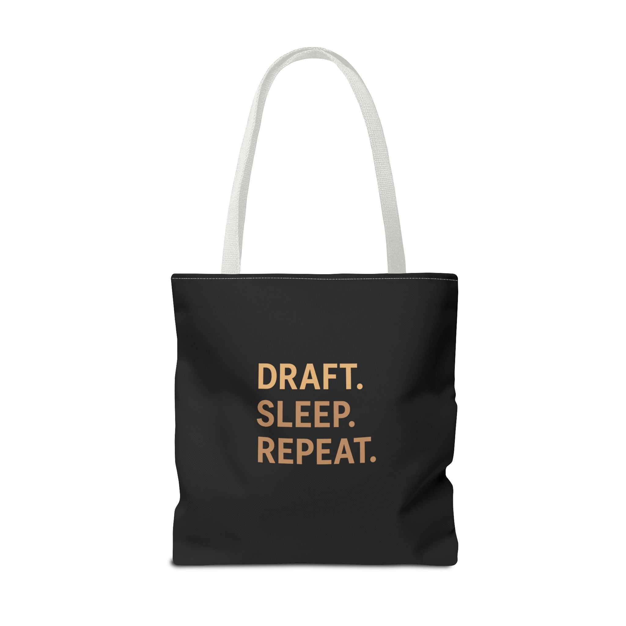 Draft. Sleep. Repeat. Tote Bag — Writer’s Quote Canvas Tote