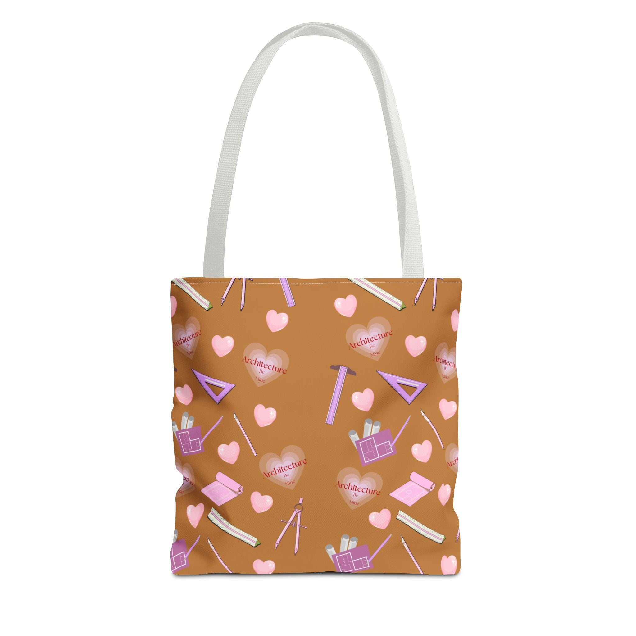 Copy of Architecture Valentine Light Brown Tote Bag — Cute Gift for Architecture & Interior Design Students