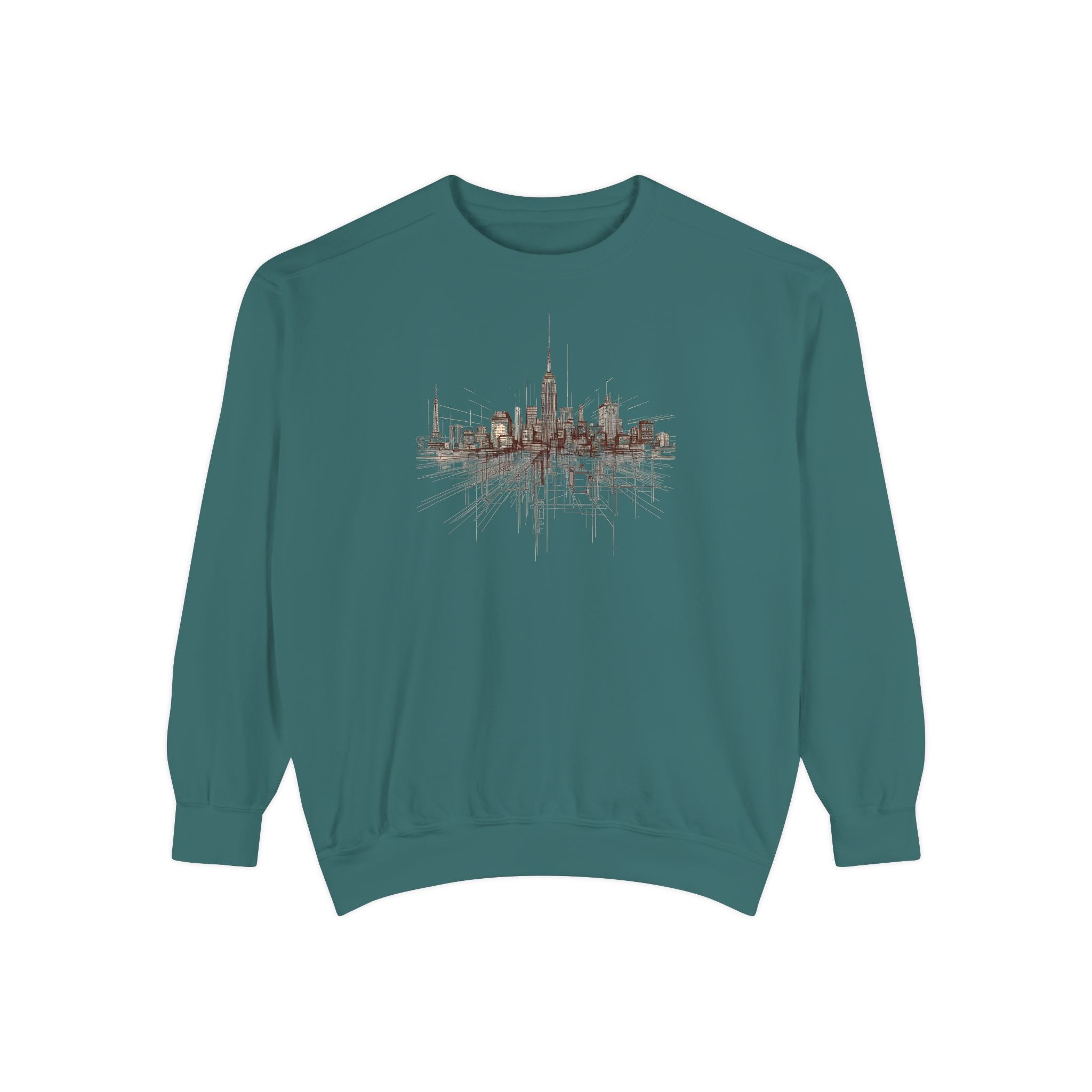 Architectural City Line Art Crewneck Sweatshirt