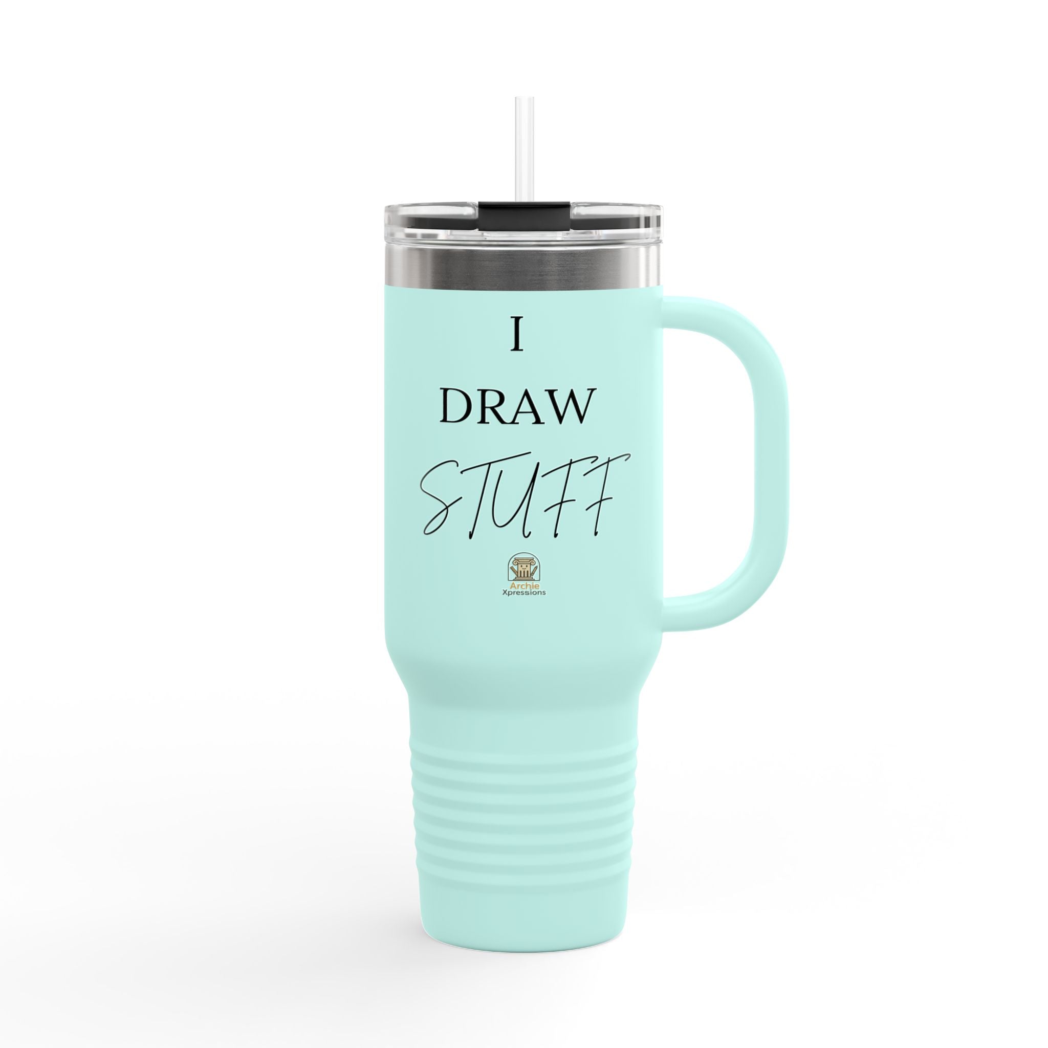 40oz Insulated Travel Tumbler - Architect/Interior Designer Tumbler - 'I Draw Stuff'